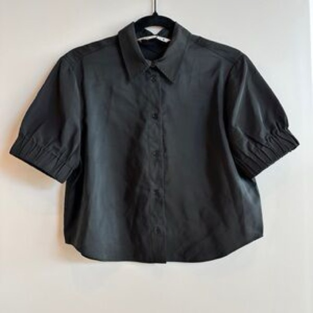 Zara Black and green Button Down Shirt - Picture 2 of 9
